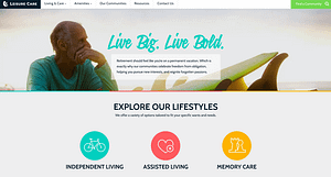 senior living web design
