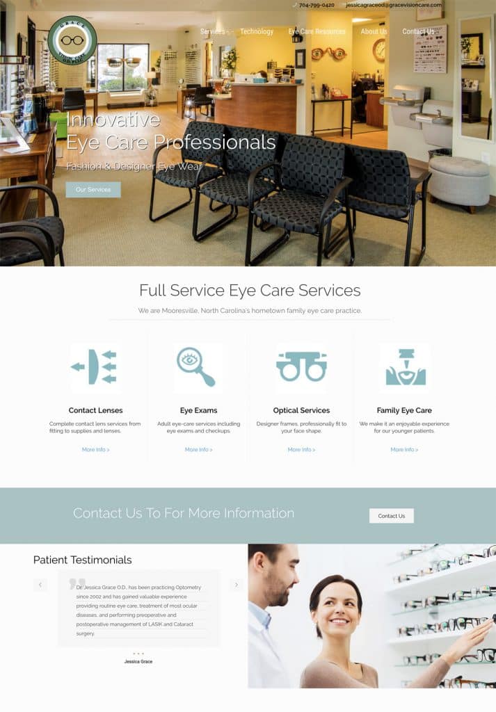 Grace Vision Care Optometry Web Design