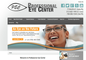 eye center web design