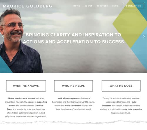 business coach website design